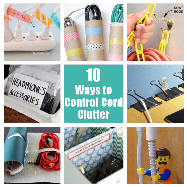 DIY Home Sweet Home 10 Ways to Control Cord Clutter